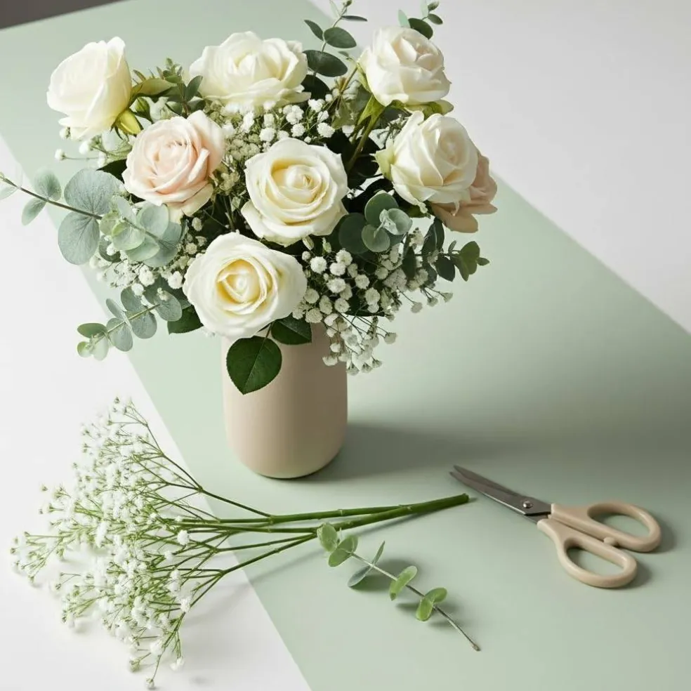 10PCS Baby Breath Artificial Flowers Fake Babys Breath Gypsophila Flowers Bulk Realistic Artificial Flowers Bouquet Flores Artificiales para Decoracion for Wedding Party Home Decoration