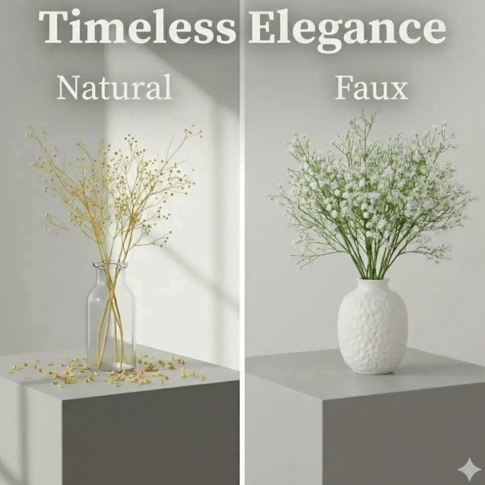 10PCS Baby Breath Artificial Flowers Fake Babys Breath Gypsophila Flowers Bulk Realistic Artificial Flowers Bouquet Flores Artificiales para Decoracion for Wedding Party Home Decoration