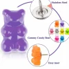 25 pcs bear push pins colorful thumbtacks for cork boards and bulletin boards