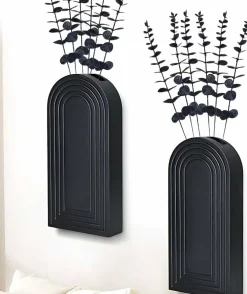 26 Pcs Black Artificial Eucalyptus Stems, 15 Inch Faux Leaf Branches for Halloween Gothic Decor, DIY Floral Arrangements, Wedding Bouquets, Vase Centerpieces & Home Decorations