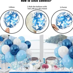 50pcs Blue Latex Balloons