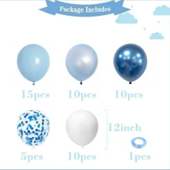 50pcs Blue Latex Balloons
