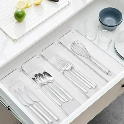 8Pcs Clear Plastic Drawer Organizers Storage Tray