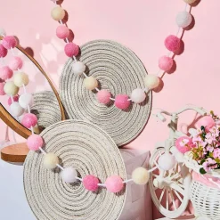 2 PCS Colorful Holiday Felt Ball Garland