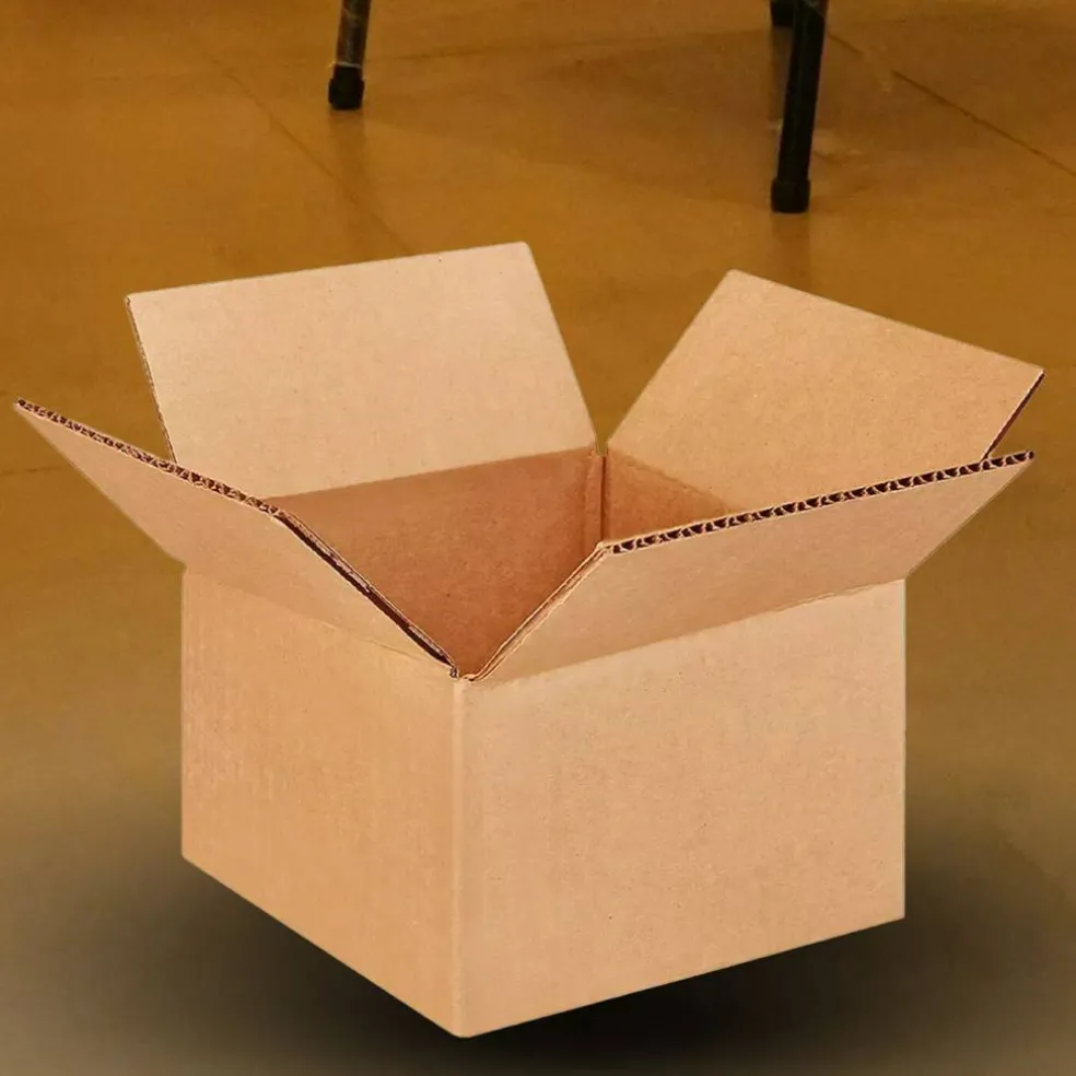 25 pcs Corrugated Shipping Boxes Durable Kraft Cardboard 6 x 6 x 4 Inch