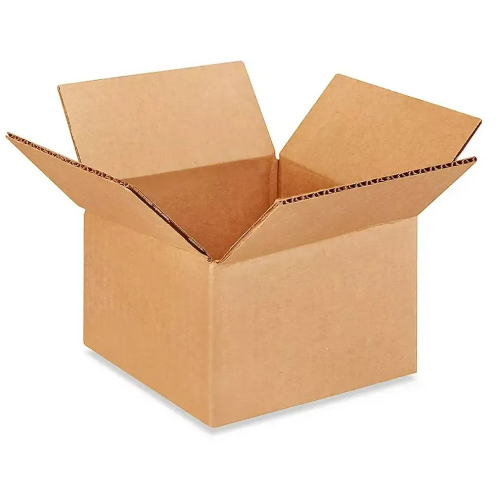 25 pcs Corrugated Shipping Boxes Durable Kraft Cardboard 6 x 6 x 4 Inch