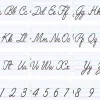 24 Pcs Cursive Alphabet Classroom Wall (Black and White) 11.8 X 6.3 inches