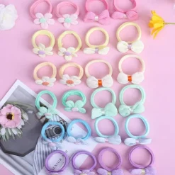24 Pcs Cute Toddler Flower Hair Ties for Girls