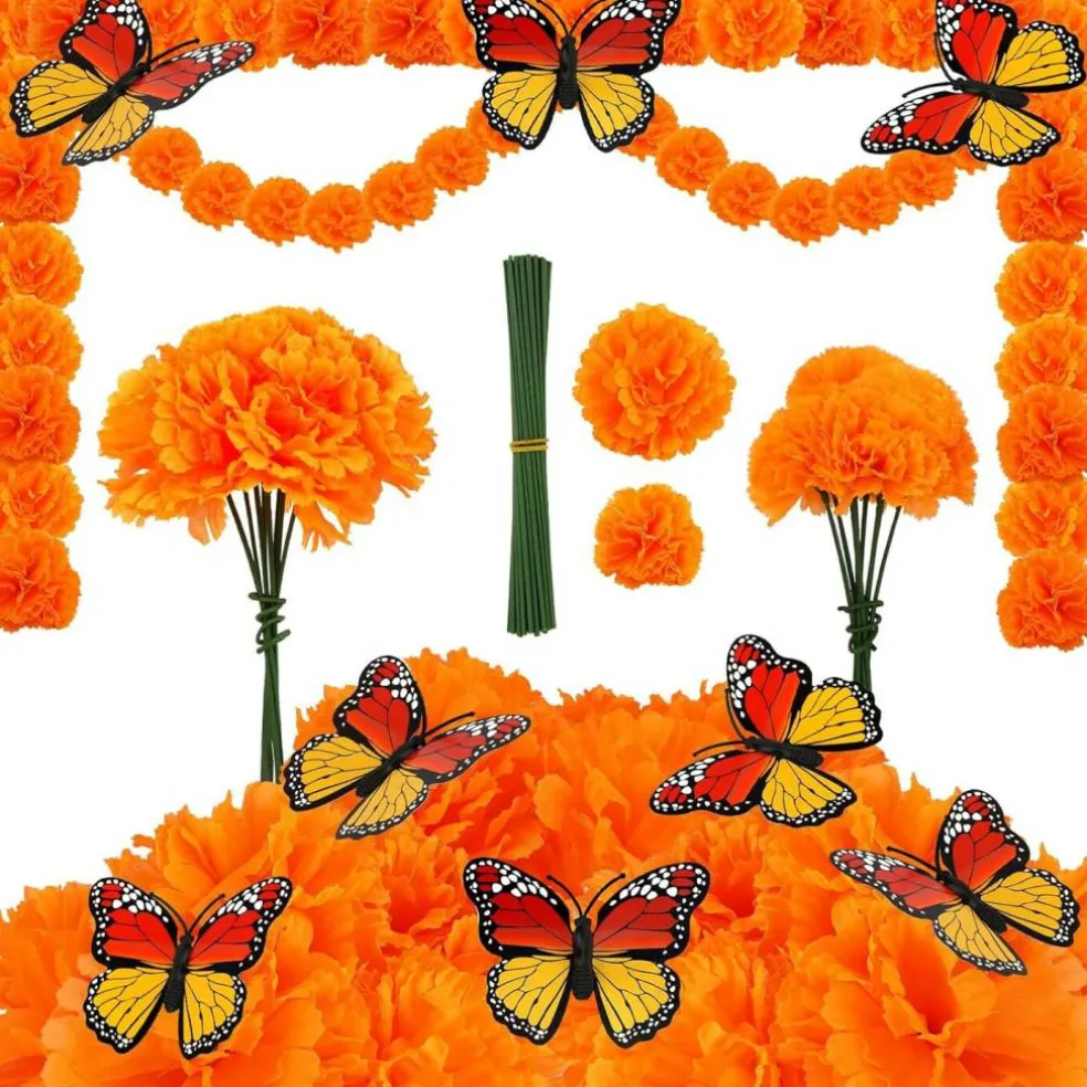 50pcs Day of The Dead Decorations(0.1"D x 0.2"W x 0.3"H)