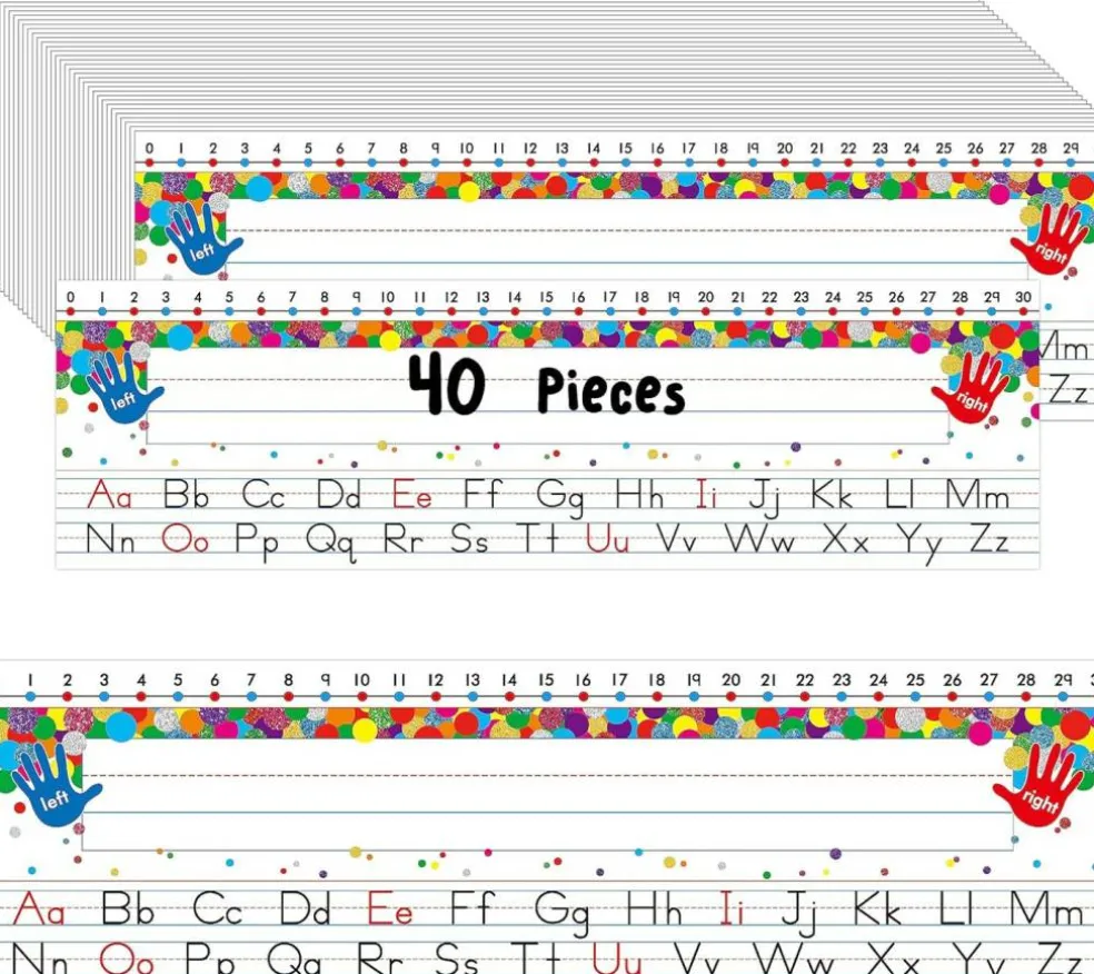40 PCS Desk Nameplates (Alphabet B) 12" x 3.5"