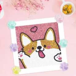 8 Pcs Diamond Art Painting Magnet Cover Minder, Paw Shape Diamond Picture Magnetic Holder Locator, Cross Stitch Diamond Picture Fixator with Case, Diamond Art Accessories Tools for Adults Craft