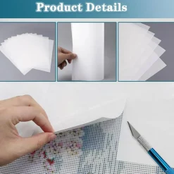 200PCS Diamond Painting Release Paper Sheets, Double-Sided Non-Stick Cover Paper 5D Diamond Art Accessories 15×10cm Canvas Protection Film for DIY Craft Kits