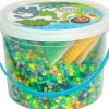 5004pcs Dinosaur Perler Bead Craft Kit, Fuse Beads Bucket Activity Set with Pegboards, Pattern Sheets & Ironing Paper for Kids DIY Art Projects Ages 6+