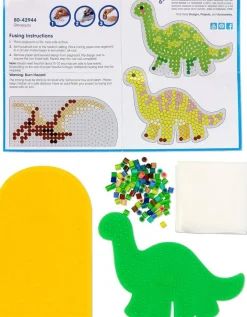 5004pcs Dinosaur Perler Bead Craft Kit, Fuse Beads Bucket Activity Set with Pegboards, Pattern Sheets & Ironing Paper for Kids DIY Art Projects Ages 6+
