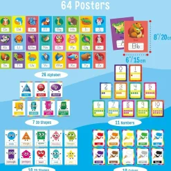 64 PCS Educational Cards