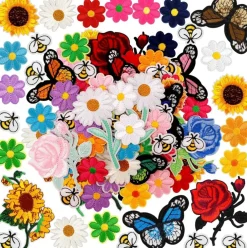 72 Pcs Embroidered Iron On Patches for Clothing