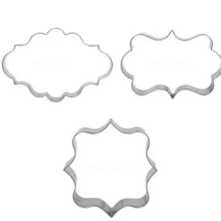 3 PC Set Plaque Frame Cookie Cutter Set
