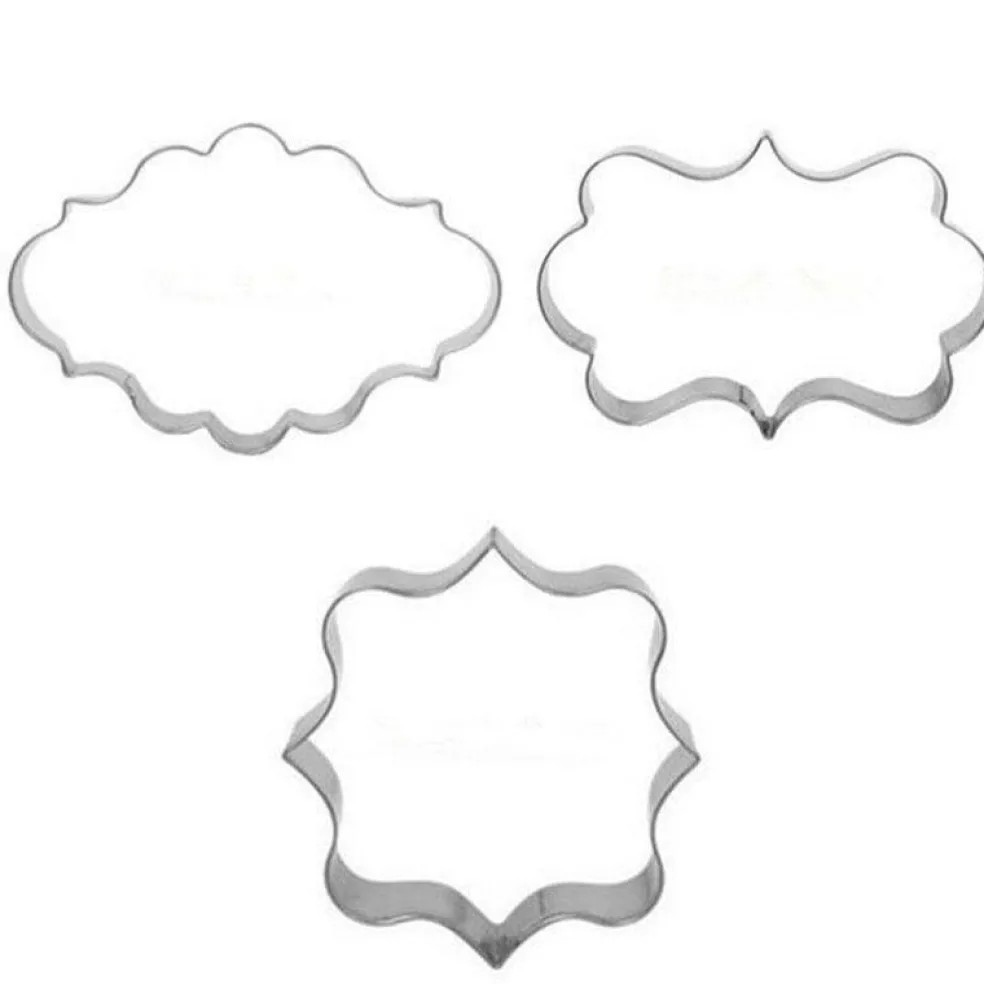 3 PC Set Plaque Frame Cookie Cutter Set