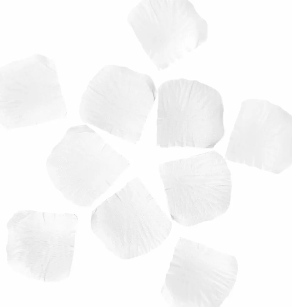 500 Pcs Exquisite White Rose Petals, Emulation Silk Rose Petals, Artificial Flower Petal