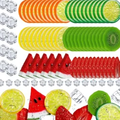 85 Pcs Fake Fruit Slices Ice Cubes