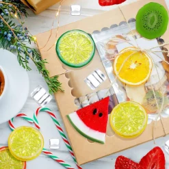 85 Pcs Fake Fruit Slices Ice Cubes
