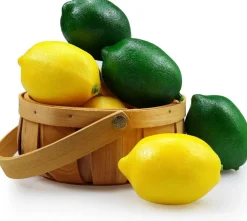 12 Pcs Fake Lemons Limes - (6 Green+6 Yellow)