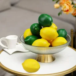 12 Pcs Fake Lemons Limes - (6 Green+6 Yellow)