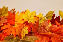 6PCS Fall Maple Leaves Garland, Party Joy 5.6Ft Artificial Maple Leaf Autumn Garland Hanging Fall Vines Table Decorations Front Door Fall Decor Thanksgiving Decorations Decor Outside Indoor Decor