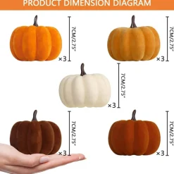 15PCS Fall Pumpkins for Indoor Autume Thanksgiving Home Decor