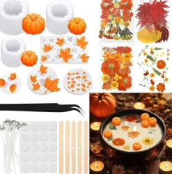 108 Pcs Fall Pumpkin Silicone Candle Molds