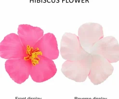 10PCS Faux Hibiscus Flowers Hawaiian Luau Tabletop Decoration