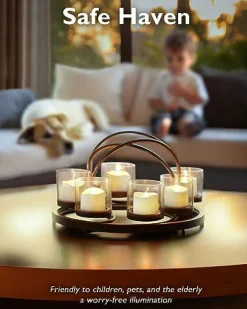12Pcs Flickering Flameless Candle Battery Operated, 200+Hours Fake Electric LED Candles Tea Lights for Votive, Centerpiece Table Decorations