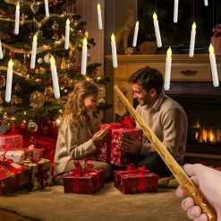 12 Pcs Floating Candles with Magic Wand Remote, Hanging Candles with String