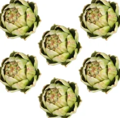 6 Pcs Green Artificial Artichokes Faux Vegetables Realistic Fake Fruits Decorative Bowl Fillers Kitchen Table Vase Centerpiece Summer Home Wedding Decor Large Size