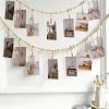 2PCS Hanging Photo Display Wall Decor, Boho Wooden Bead Garland Photo
