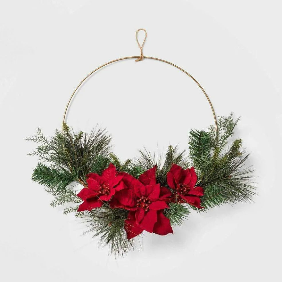 4 Pcs 24 Inch Metal Floral Hoop