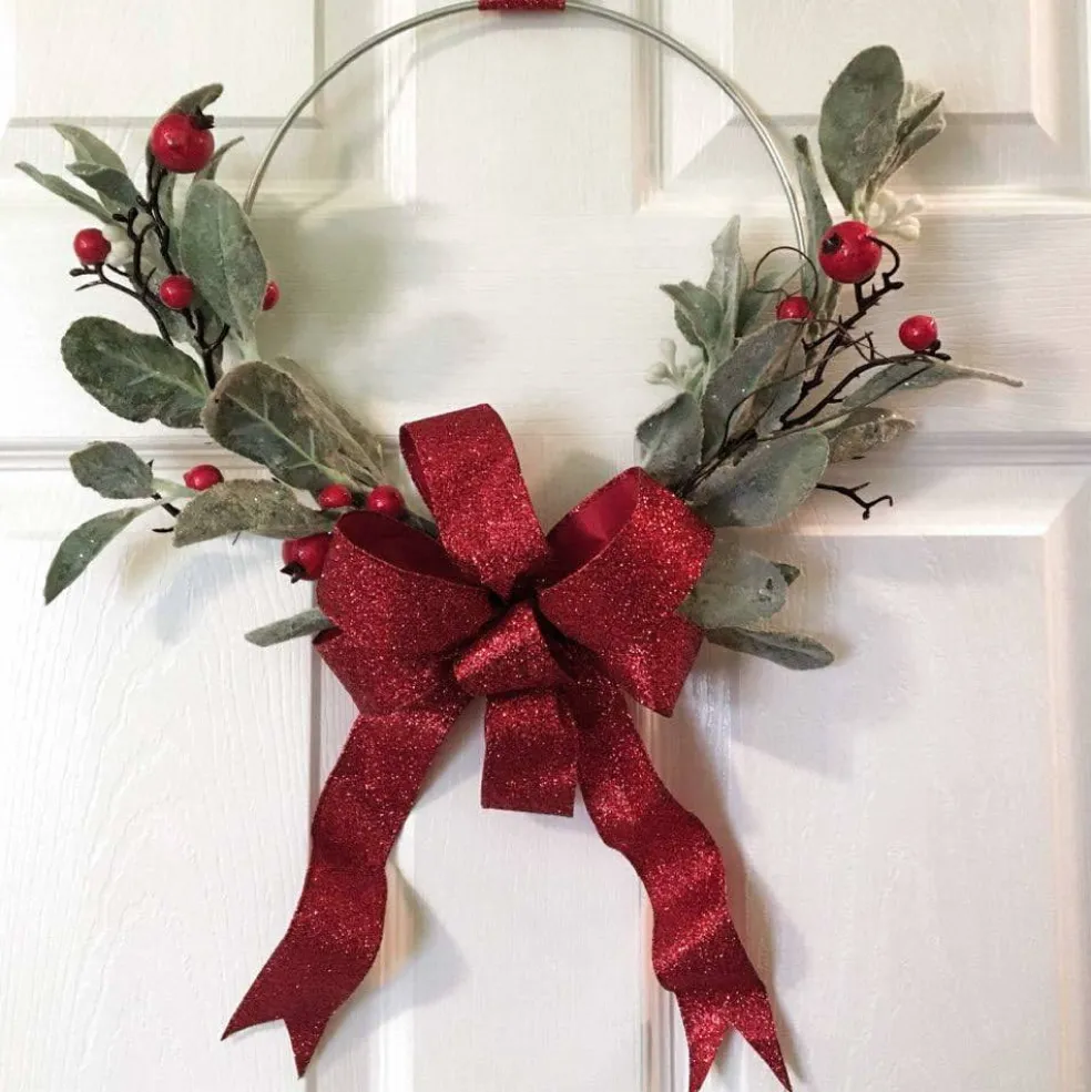4 Pcs 24 Inch Metal Floral Hoop