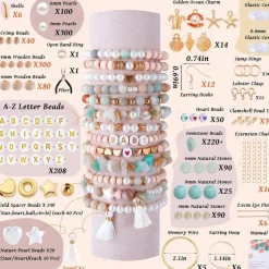 1927PCS Jewelry Making Supplies Kit for Adults – Natural Stone & Amazonite Beads, Charm Bracelet Making Kit for DIY Bracelets, Necklaces, Earrings & Rings