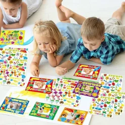 30Pcs Kids Summer Craft Kits DIY Paper Picture Frame Set with Stickers – Preschool Classroom Art Activity Supplies for First Day of School, Party Favors, Home & School Creative Crafts