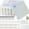 9PCS Knitting Blocking Mats with Grids, Extra Thick Crochet Blocking Boards, 22 Knitting Blockers and 100 T Pins for Knitting, Crochet, Lace and Needlework Projects