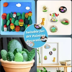 30 Pcs Large Rocks for Painting, Natural River Rocks, Flat River Rocks, 2-3 Inches Stones for Arts & Crafting