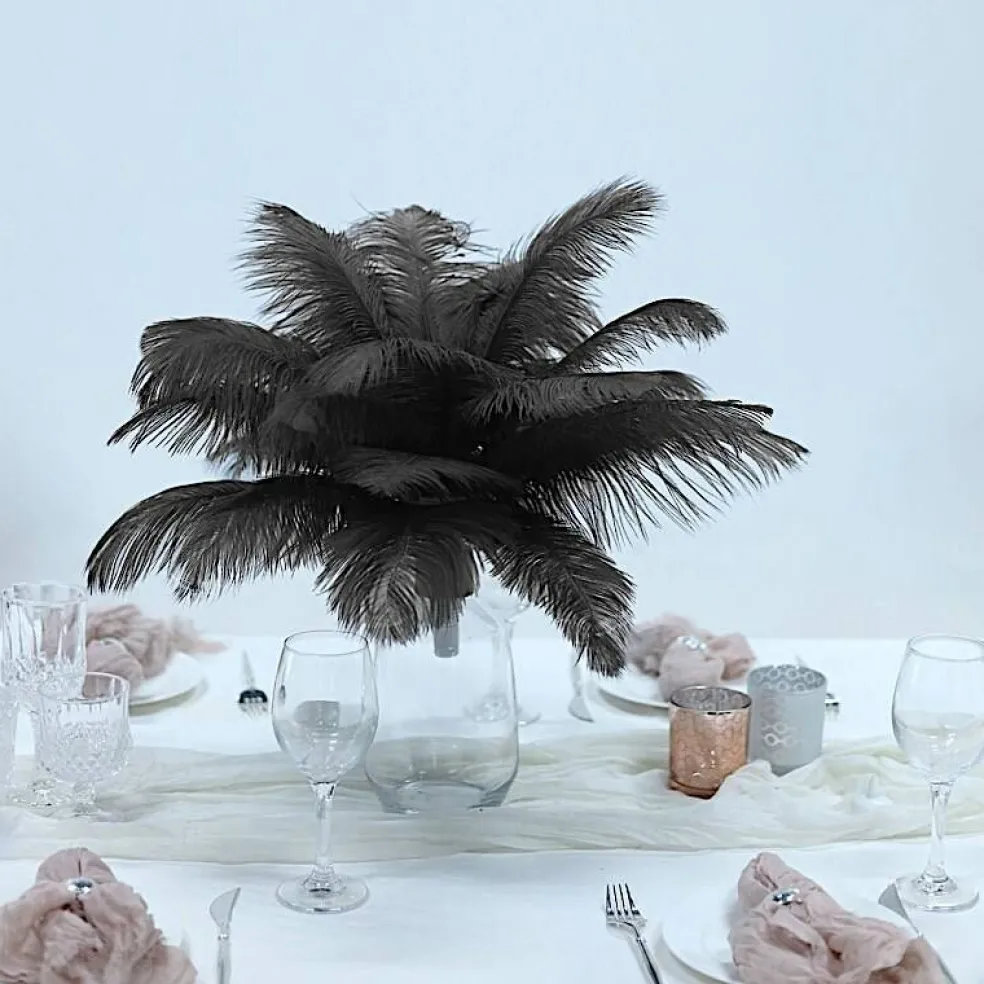 12 pcs 13"-15" long Genuine Ostrich Feathers