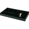 2Pc 18 Slot Black Plastic Watch Display Trays