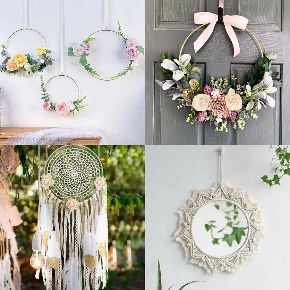 15Pcs Macrame Hoops Ring