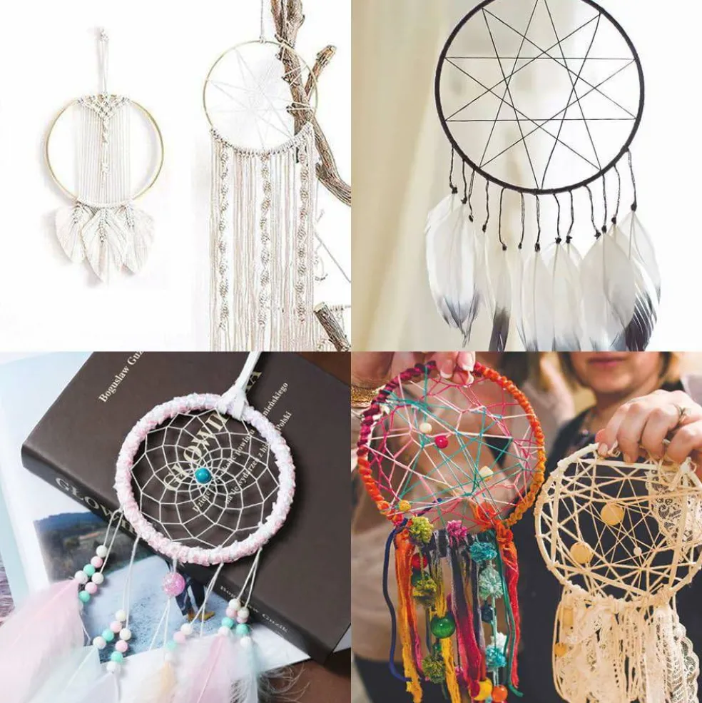 15Pcs Macrame Hoops Ring