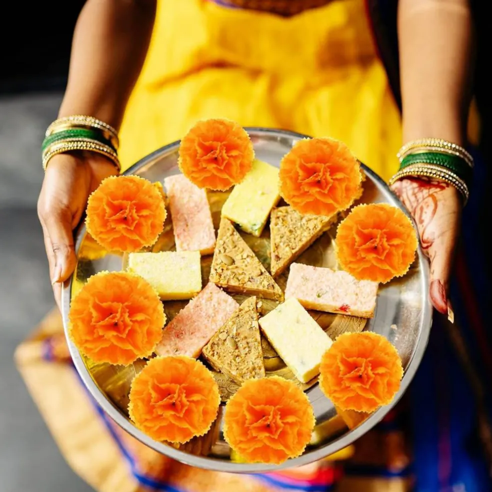50 Pcs Marigold Flower Heads Bulk (Orange) 5"D x 5"W x 1.9"H