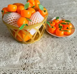 20PCS Mini Artificial Orange Fake Fruit Set, Realistic Faux Tangerines, Lifelike Plastic Simulation Oranges for Home Kitchen Decor, Party Decorations, Wreath Fillers, Photography Props & Table Centerpieces