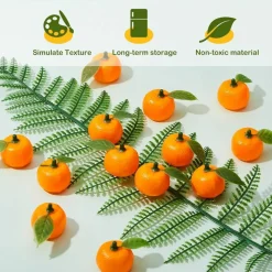 100 Pcs Mini Fake Oranges 1.06 Inches Little Cutie Baby Shower Decorations