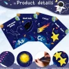 56 Pcs Outer Space Alphabet Number Bulletin Board (Silver Or White)