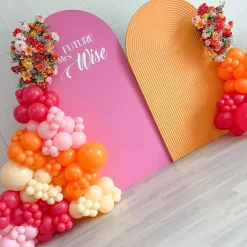 60PCS Pink and Orange Balloons – Hot Pink & Orange Latex Balloon Set (12 Inch Macaron Colors) for Birthday, Bridal Shower, Wedding, Engagement, Summer & Party Decorations